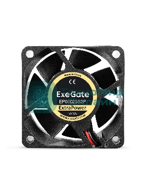 Вентилятор для корпуса ExeGate ExtraPower EP06025S2P черный, 60 мм, 4500 об/мин, 31 дБ, 2 pin