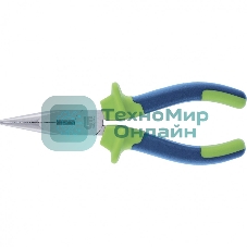 Длинногубцы прямые Сибртех, 200 мм, двухкомпонентные рукоятки