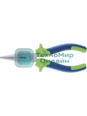 Длинногубцы прямые Сибртех, 200 мм, двухкомпонентные рукоятки