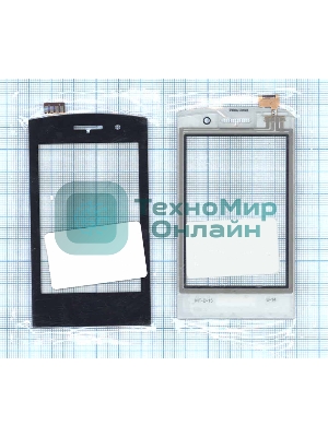 Сенсорное стекло (тачскрин) для Philips Xenium W727, черное