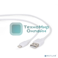 Кабель Filum USB 2.0, 1 м., белый, 2 А, разъемы: USB A male - Lightning male, пакет. (FL-C-U2-AM-LM-1M-W)