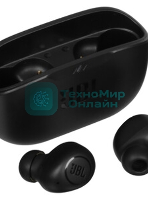 Наушники TWS JBL Wave Buds черный, внутриканальные, Bluetooth, быстрая зарядка, до 8 ч