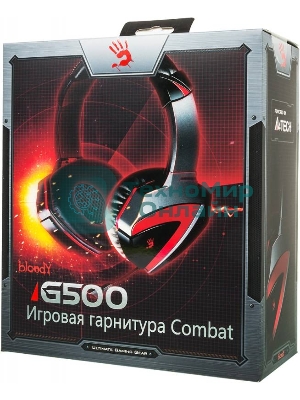 Гарнитура проводная A4Tech Bloody G500 черный/красный (1.5 м) микрофон