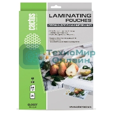 Пленка для ламинирования Cactus 80мкм A4 (25шт) глянцевая216x303мм CS-LPGA48025