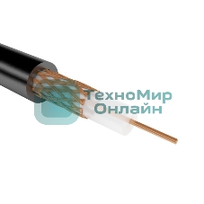 Кабель коаксиальный Rexant РК 75-2-11АИ, бухта 400 м, черный