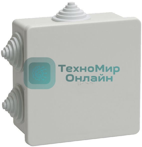 Коробка КМ41235 распаячная IEK UKO11-085-085-040-K41-44 для о/п 85х85х40 мм IP44 (RAL7035, 6 гермовводов)