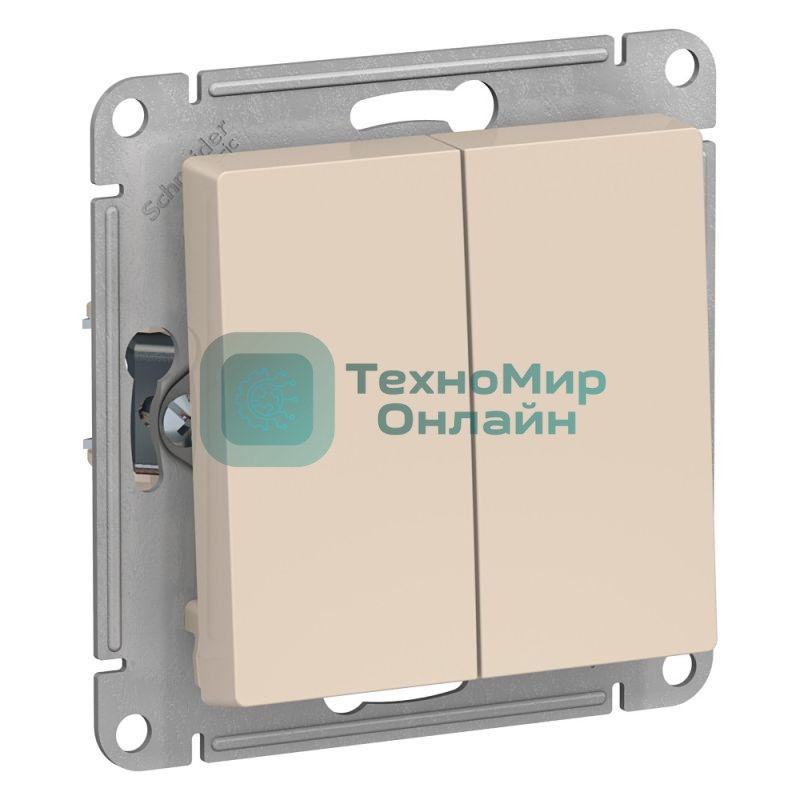 Механизм переключателя 2-кл. ATLAS DESIGN (сх.6) 10АХ беж. SchE ATN000265