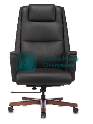 Кресло Бюрократ DUKE черный, кожа