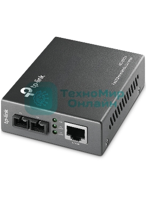 Медиаконвертер TP-Link SMB MC100CM 10/100Mbps RJ45 to 100Mbps multi-mode SC fiber Converter, Full-duplex,up to 2Km, switching power adapter, chassis mountable