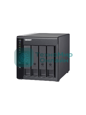 Полка расширения сетевого хранилища без дисков channel QNAP DAS TR-004 4 Bay 2.5/3.5 SATA Type-C USB 3.1 Gen 1 (5 Gb/s) Direct Attached Storage with Hardware RAID