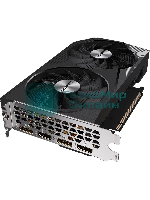 Видеокарта Gigabyte GV-N3060WF2OC-12GD (V2.0) PCIE16 12288Mb 192 GDDR6 1792/15000 HDMIx2 DPx2 HDCP Ret