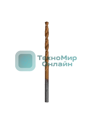 Сверло по металлу Matrix, 3,5 мм, HSS, нитридтитановое покрытие, цилиндрический хвостовик