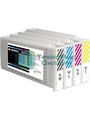 Картридж струйный Cactus CS-EPT41F4 T41F4 желтый пигментный (350 мл) для Epson SureColor SC-T5400M/SC-T3405/SC-T5405