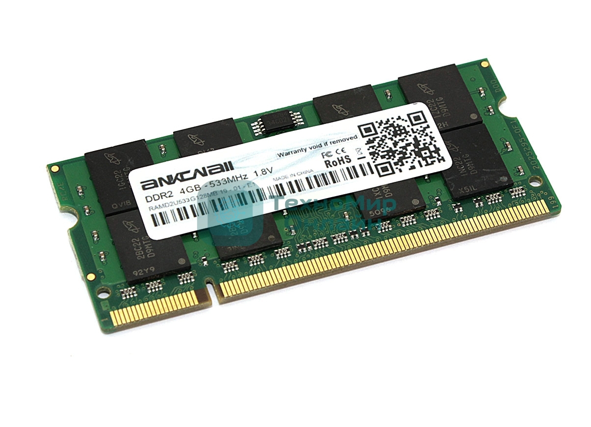 Оперативная память Ankowall, DDR2, 4GB (1x4GB), 533 MHz, CL4, SO-DIMM