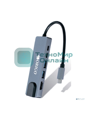 USB-концентратор ORIGO OU3340NPD/A1A USB-C, 2xUSB 3.0, 1xUSB-C/PD 3.0, 1xUSB-C, 1x1000Base-T, 1xHDMI