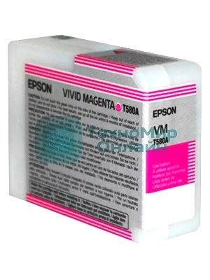 Картридж струйный Epson T580A (C13T580A00) пурпурный (80 мл) для Epson Stylus Pro-3880