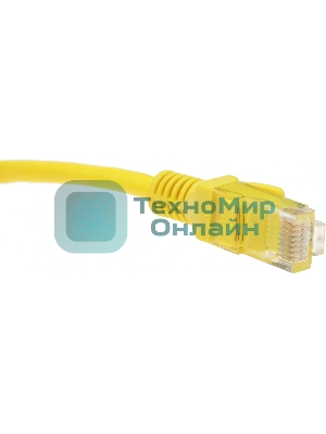 Патч-корд UTP Cablexpert cat.5e, 5м, литой, многожильный (желтый)