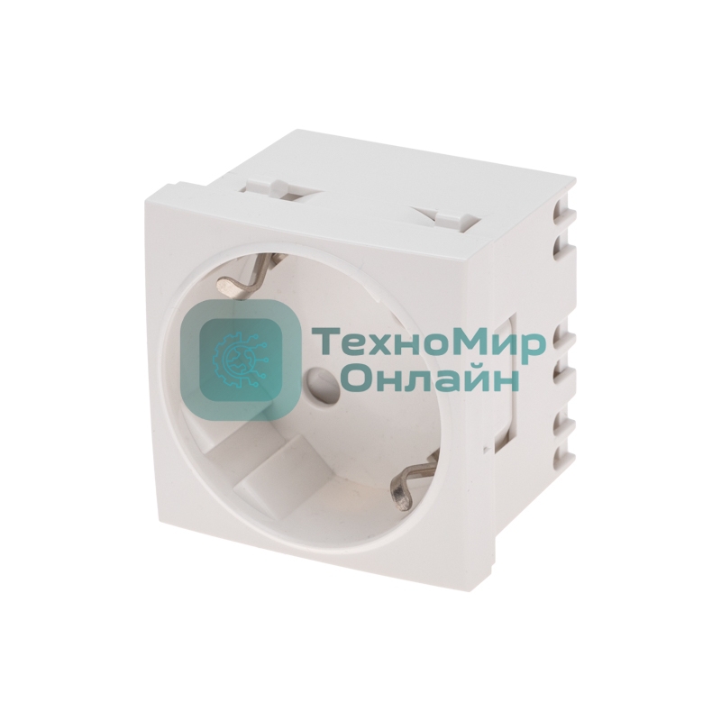 Розетка электрическая Rexant 45x45, CEE 7/4, 2K+3, 16A, белая