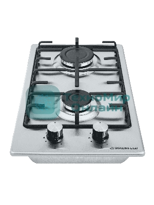 Газовая варочная панель Maunfeld EGHS.32.3ES, 2 конфорки, нержавеющая сталь, серебристый