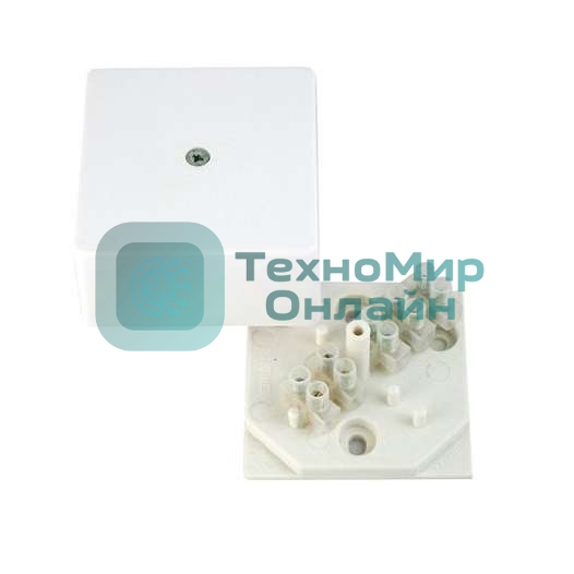 Коробка распределительная ОП 75х75х30 с клемн. бел. HEGEL КРК2702