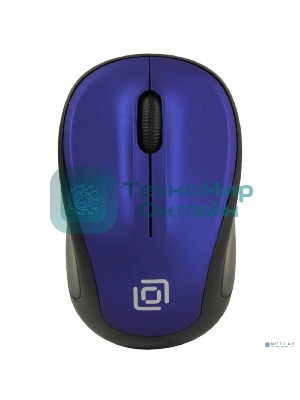 Мышь беспроводная Oklick 665MW черный/синий, 1000 dpi, радиоканал, USB, кнопки - 3