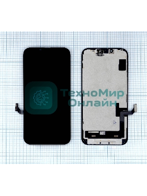 Дисплей (модуль) для Apple iPhone 14 в сборе с тачскрином, черный