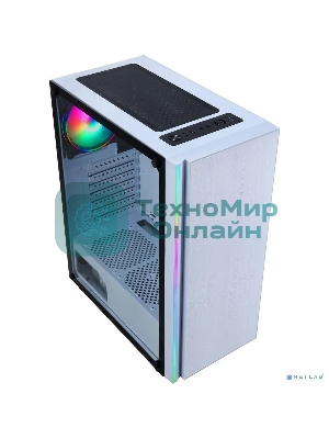 Компьютерный корпус AeroCool/Formula CL-3302W RGb белый без БП ATX 2xUSB 2.0 1xUSB 3.0 audio bott PSU