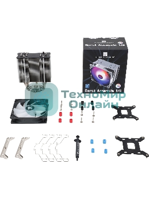 Кулер для процессора Thermalright Burst Assasin 120 ARGb (4-pin PWM, 154мм, Ni/CU, 6x6мм, ARGb, 1x120мм, 66.17CFM, 25.6dBA, 1550RPM, S: 1700, 1200, 115X, AM5, AM4)