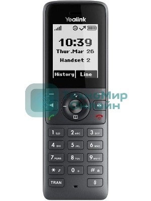 Беспроводная телефонная IP-DECT-система YEALINK W71P (база W70B+трубка W71H) до 10 SIP-аккаунтов, до 10 трубок на базу, до 20 вызовов, шт
