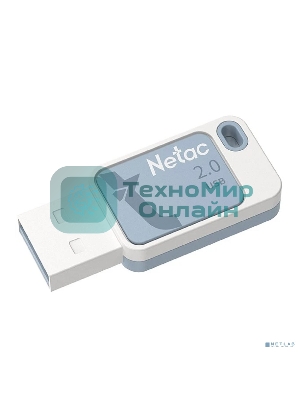 Флешка USB Netac UA31 (NT03UA31N-032G-20BL), 32Gb, USB 2.0, R/W 110/45, синий/белый