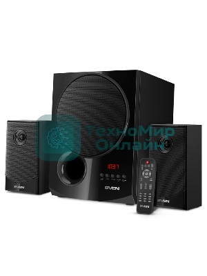 Акустическая система 2.1 SVEN MS-2080/70 Watt/~220V 50Hz/FM-тюнер, USB/SD, дисплей/BLUETOOTH/ПДУ/Black