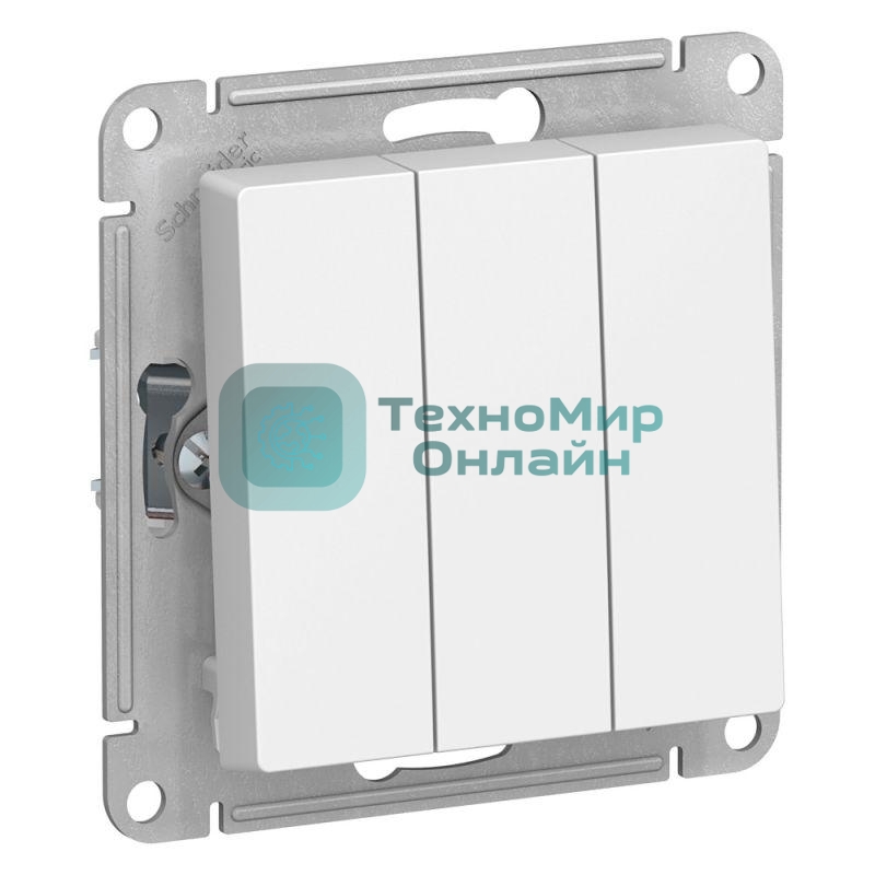 Механизм выключателя 3-кл. AtlasDesign (сх.1+1+1) 10АХ бел. SchE ATN000131