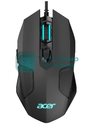 Мышь проводная Acer OMW170 черный, 3200 dpi, USB, кнопки - 6