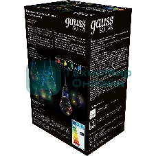 Гирлянда садовая на солнечной батарее Gauss 10 LED ламп Большие Шары, мультицвет Solar, 1/12