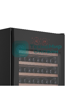 Винный шкаф встраиваемый Maunfeld MBWC-415D171, вместимость: 171 бутылок, черный