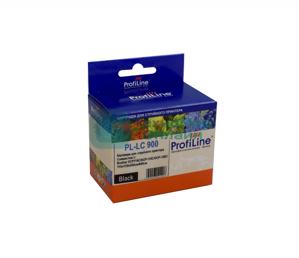 Картридж струйный ProfiLine PL-LC900BK для принтеров Brother DCP110C/DCP-115C/DCP-120C/115c/120c820cw/640cw Black водн