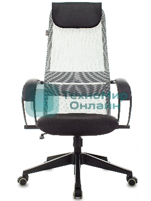 Кресло Бюрократ CH-607 TW-02 светло-серый, сетка, подголовник
