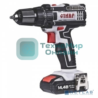 Дрель-шуруповерт СТАВР ДА-14,4Л, 14,4 В, 2 Ач, 32 Нм, щеточный