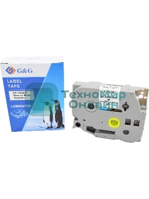 Картридж ленточный G&G GG-TZES241 черный на белом 18x8 для Brother 1230/1280/1280VP/2700VP