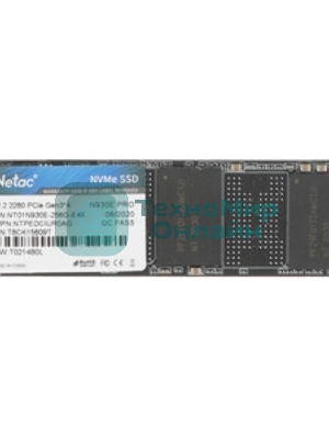 Накопитель SSD Netac N930E Pro, 256Gb, PCIe 3.1 x4, M.2 2280, NVMe, R/W 2040/1270