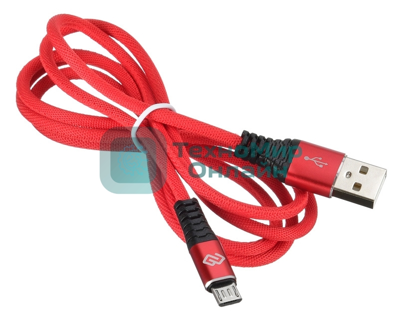 Кабель Digma USB A (m) micro USB B (m) 1.2м красный
