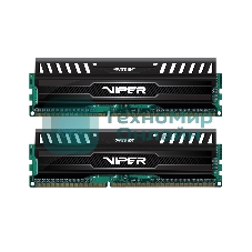 Оперативная память Patriot Viper 3, DDR3, 16GB (2x8 GB), 1600 MHz, CL9, DIMM, радиатор, черный