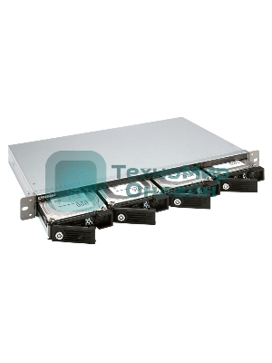 Полка расширения сетевого хранилища без дисков channel QNAP DAS TR-004U 4-Bay 2.5/3.5 SATA Type-C USB 3.1 Gen 1 (5 Gb/s) Direct Attached Storage with Hardware RAID. W/o rail kit RAIL-B02