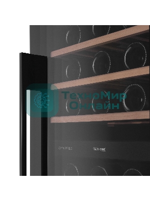 Винный шкаф встраиваемый Maunfeld MBWC-415D171, вместимость: 171 бутылок, черный