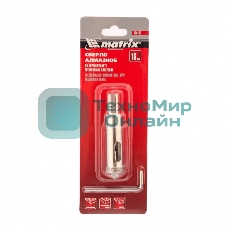 Сверло алмазное Matrix по керамограниту, 16 х 67 мм, 3-гранный хвостовик