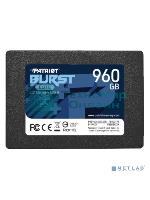 Накопитель SSD Patriot Burst Elite, 960Gb, SATA, 2.5
