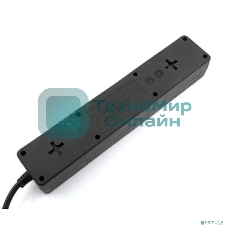 Сетевой фильтр 5bites GARDA SP3B-518 3S, 3x0.75 мм2, 1.8 м, черный