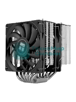 Кулер для процессора Thermalright Royal Knight 120 (4-pin PWM, 156мм, Ni/Cu, 6x6мм, 2x120мм, 80.45CFM/56.36CFM, 29.4dBA/28.4dBA, 2150RPM/1900RPM, S: 1200, 1700, 1851, 2011, 2066, 115X, AM4, AM5, черный)
