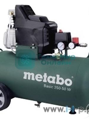 Компрессоры Metabo 250-50 W 601534000 Компрессор масл.1.5кВт,50л, вес 32.5 кг