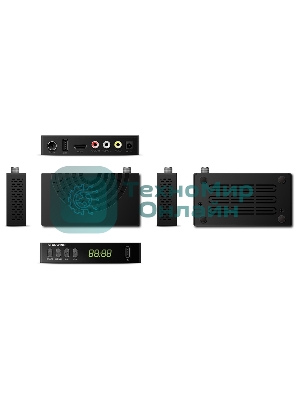 Приставка для цифрового ТВ Starwind CT-220 черный, DVB-T2, DVB-T, DVB-C, HDMI, USB 2.0 х2